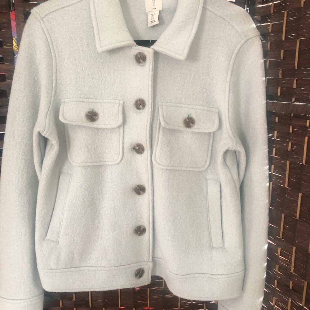 Joie Soft Baby Blue Wool Utility Jacket